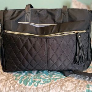 Spacious Black Tote Bag